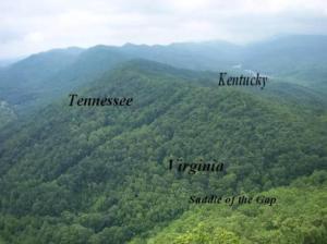 View of 3 states from lookout point Cumberland Gap National Park